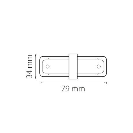 Однофазный соединитель для шинопровода Barra Lightstar 502109 