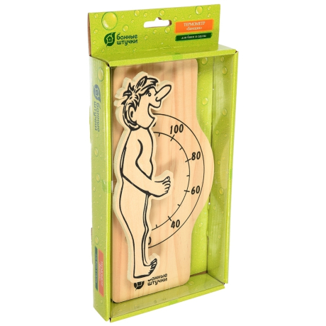 Нарушена упаковка!  <297040> Термометр ''Банщик'' 23х10х3 см для бани и сауны 18006