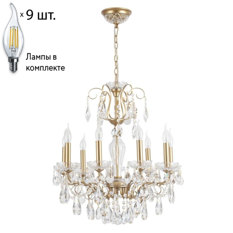 Подвесная люстра с лампочками CRYSTAL LUX Montana SP9+Lamps 