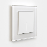 Выключатель одноклавишный с подсветкой без рамки Werkel белый матовый W1110161