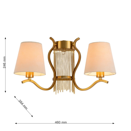 Бра с лампочками Favourite Ketten 2867-2W+Lamps E14 Свеча 