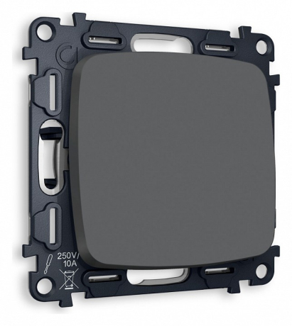 Выключатель проходной одноклавишный без рамки Ambrella Volt OMEGA MO901020