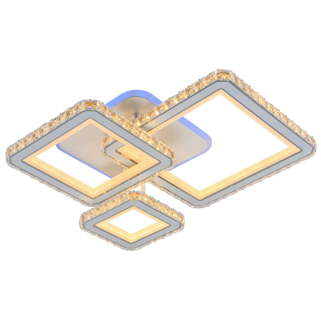 Светодиодная диммируемая люстра с ПДУ Profit Light 8048/3 WHT 182W+8W RGB 