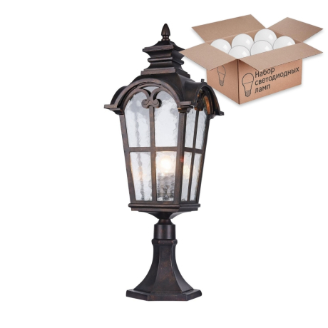 Уличный ландшафтный светильник с лампочкой  Favourite Bristol 2036-1T+Lamps А60