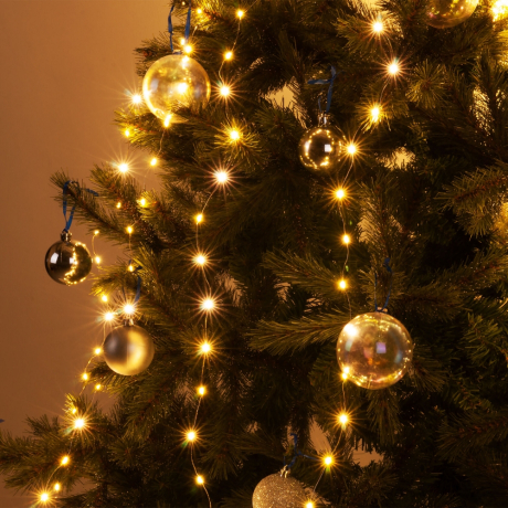 2*2,6м. Гирлянда занавес Роса теплый свет Eurosvet 230V 200-006 (a060422)