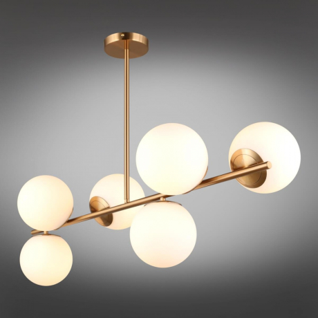 Люстра на штанге с лампочками Omnilux OML-66627-06+Lamps 