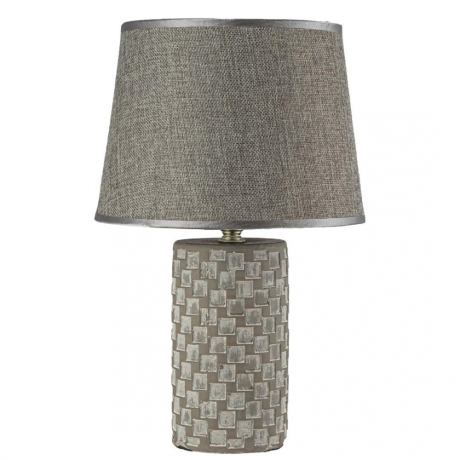 Настольная лампа с абажуром и с лампочкой Arti Lampadari Dairago E 4.1.T1 GY+Lamps 