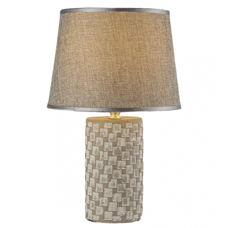 Настольная лампа с абажуром и с лампочкой Arti Lampadari Dairago E 4.1.T1 GY+Lamps 