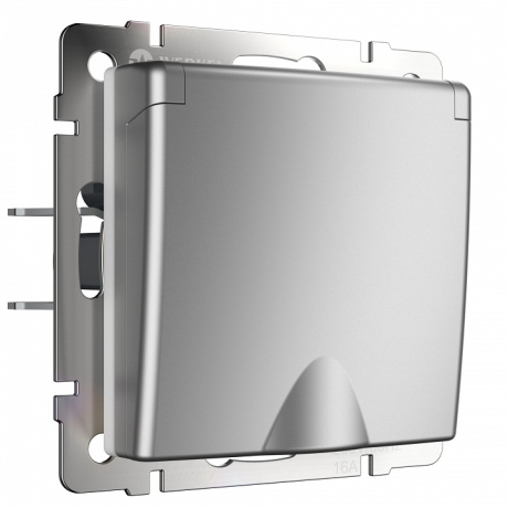 Розетка с заземлением и со шторкой, без рамки с крышкой Werkel W1171206