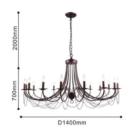 Подвесная люстра с лампочками F-Promo Plini 2590-18P+Lamps E14 Свеча 