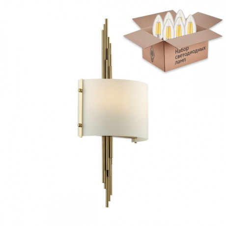 Бра Odeon Margaret  с лампочками 5415/2WA+Lamps E27 Свеча 