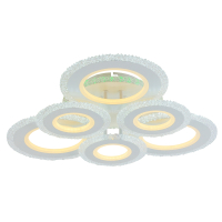 Светодиодная диммируемая люстра с ПДУ Profit Light 8081/3+3 WHT 216W+7W RGB