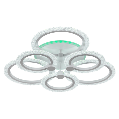 Светодиодная диммируемая люстра с ПДУ и RGB подсветкой Profit Light 8003/6 WHT А 