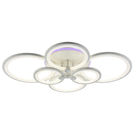 Светодиодная диммируемая люстра с ПДУ Profit Light 8077/6 PGD 168W+8W RGB 