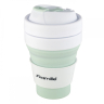 Нарушена упаковка! <398857> Термокружка 350ml из силикона с пластиковой вставкой Kamille 2034 Цвет вставок: розовый, синий, ментол.
