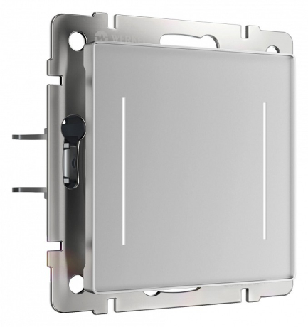 Выключатель сенсорый двухклавишный с подсветкой, без рамки Werkel серебряный W4522006 