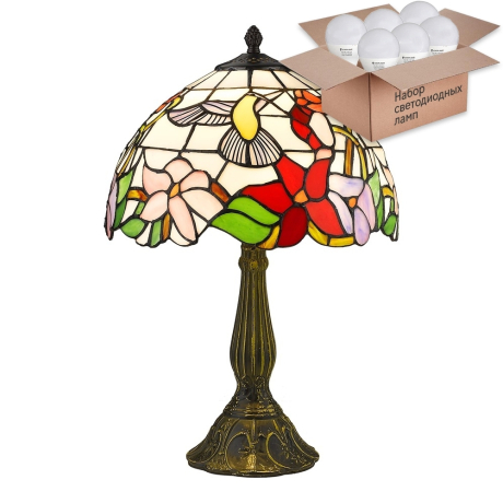 Настольная лампа с лампочкой Velante 887-804-01+Lamps E27 P45 