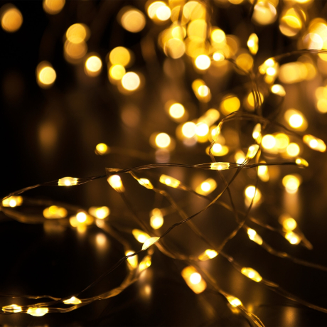 10м. Гирлянда нить Роса теплый свет Eurosvet 230V 400-009 (a060413)