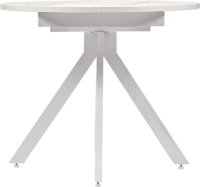 Стол Rudolf круглый раскладной 90-120x90x75см, белый мрамор, белый Bradex Home RF 0465