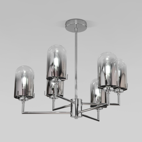 Люстра на штанге со стеклянными плафонами Eurosvet Pluto 60156/6 (a065043) 