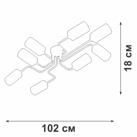 Потолочная люстра Vitaluce V4310-0/8P 