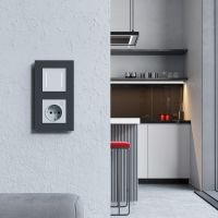 Сенсорный выключатель двухклавишный с подсветкой (белый) W4522001 Werkel