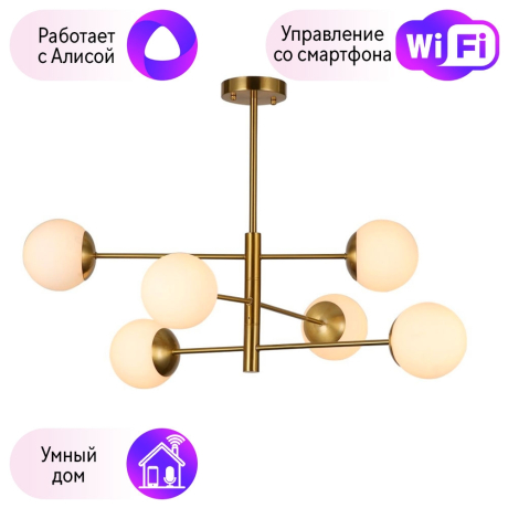 Люстра на штанге F-Promo Gutta с поддержкой Алиса 2854-6P-A 