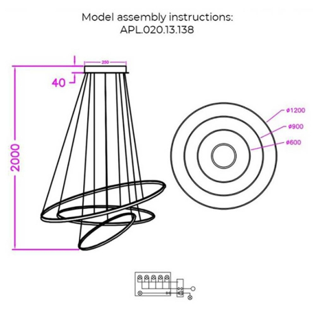 Подвесная светодиодная люстра Aployt Monisia APL.020.13.138 