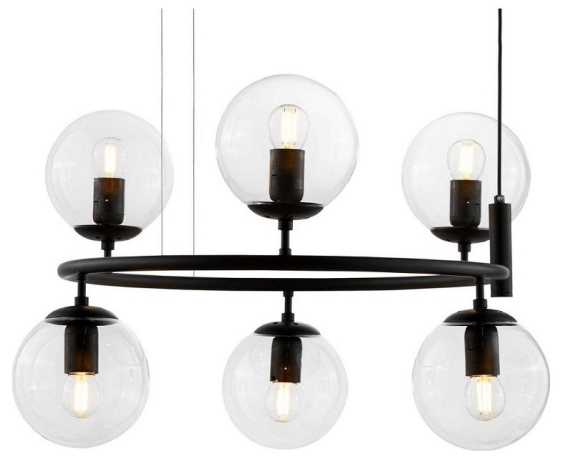 Подвесная люстра LUMINA DECO Ceredo LDP 6034-6 RND BK 