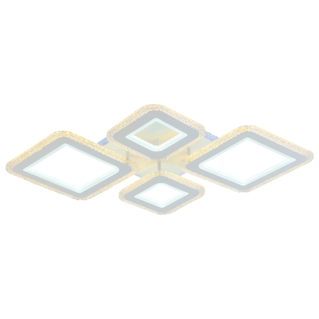 Светодиодная диммируемая люстра с ПДУ Profit Light 8085/2+2 WHT 169W+8W RGB 