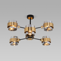 Люстра на штанге Eurosvet 70127/6 черный/дымчатый (a060652)