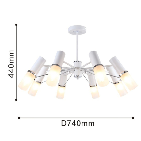 Люстра на штанге с лампочками F-Promo Viator 2559-8P+Lamps E14 Свеча 