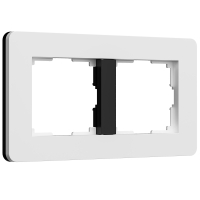 Рамка на 2 поста Split (белый/черный, soft-touch) W0023068 Werkel (a067989)
