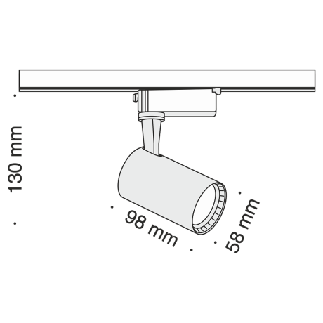 Однофазный LED светильник 6W 3000К для трека Maytoni Track TR003-1-6W3K-W 