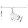 Однофазный LED светильник 6W 3000К для трека Maytoni Track TR003-1-6W3K-W 