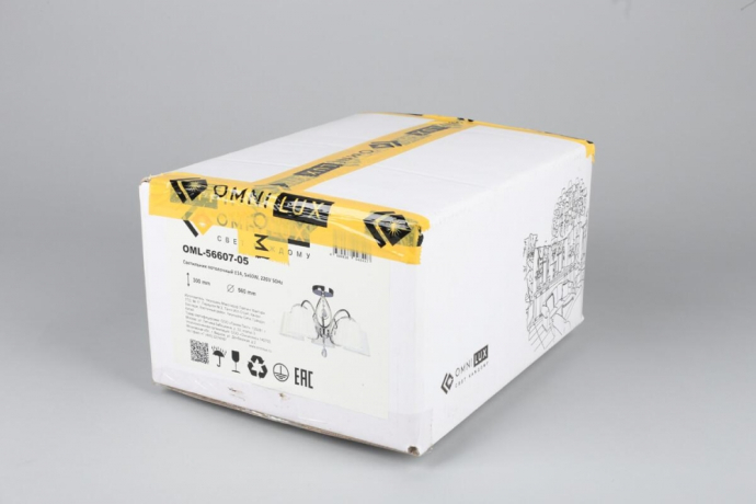 Люстра с поддержкой Алисы потолочная Omnilux OML-56607-05-A 