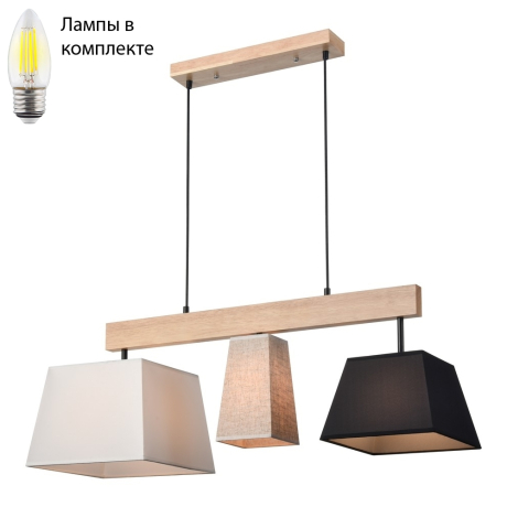 Светильник подвесной с Led лампочками в комплекте Velante 267-713-03+Lamps 