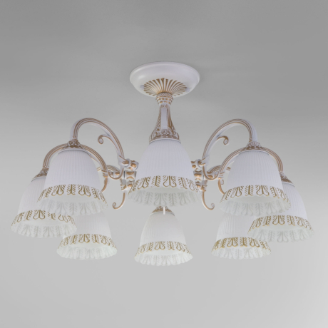 Люстра потолочная Eurosvet Campina 60107/8 белый с золотом a045773 