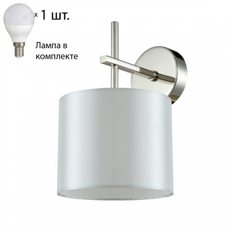 Бра Crystal Lux с лампочкой SERGIO AP1 NICKEL+Lamps E14 P45 