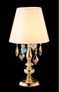 Настольная лампа в комплекте с лампочкой CRYSTAL LUX MERCEDES LG1 GOLD/COLOR+Lamps