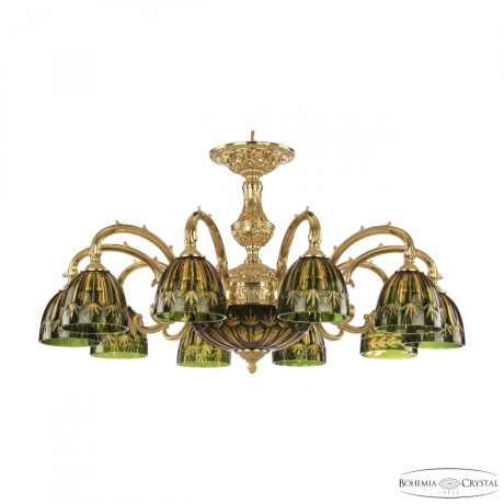 Люстра Bohemia Ivele Crystal 72209P/10/250 G P1 D Amber-Green/H-1I 