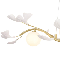Люстра подвесная с Led лампочками в комплекте CRYSTAL LUX Colibri SP4 Gold+Lamps