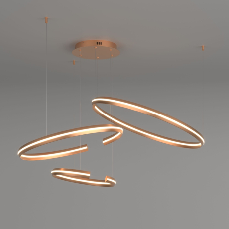 Подвесная светодиодная люстра Eurosvet Gap с пультом управления 90180/3 золото 160W a045426 