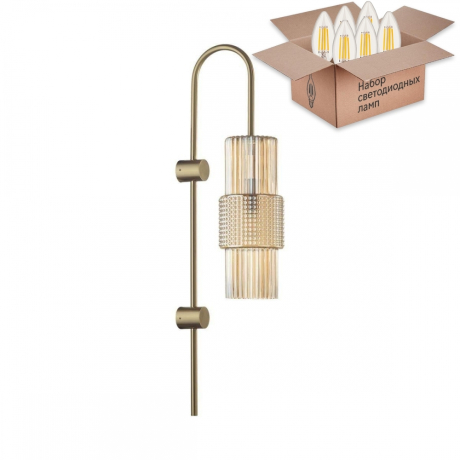 Бра Odeon Pimpa с лампочкой 5019/1W+Lamps E14 Свеча 