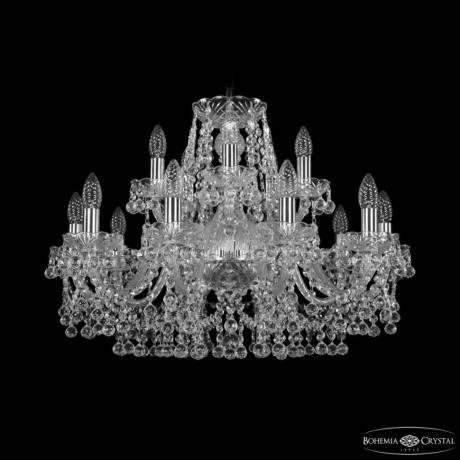 Подвесная люстра Bohemia Ivele Crystal 1409 1409/10+5/240 Ni 