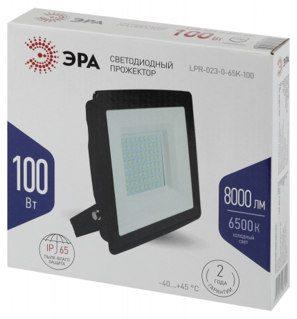 Прожектор светодиодный уличный Эра LPR-023-0-65K-100 (Б0052026)