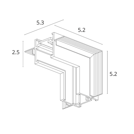 Коннектор угловой для встраимового шинопровода Arte Lamp Optima-Accessories A731733 