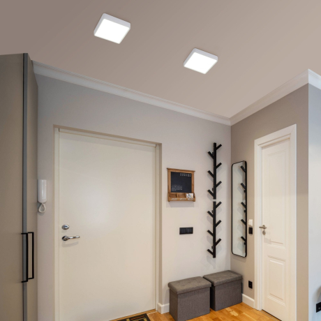 DLS034 18W 4200K белый Накладной потолочный светодиодный светильник Elektrostandard a043017 