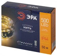 50м. Новогодняя гирлянда нить теплый свет Эра ENIN-500G 500LED IP44 220В (Б0060428)