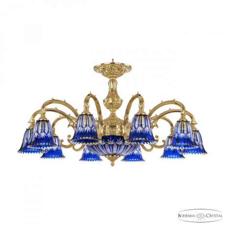 Люстра Bohemia Ivele Crystal 72209P/10/250 G P2 D Clear-Blue/H-1I 